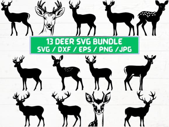 Deer Vector Files for Creative Projects
