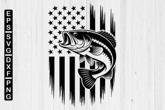 Designing with the American Flag on Bass Fish SVG: A Versatile Tool for Fishing Enthusiasts
