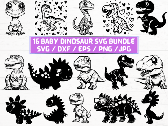 Exploring the Baby Dinosaur Silhouette Svg Pack: A Versatile Resource for Designers and Creators