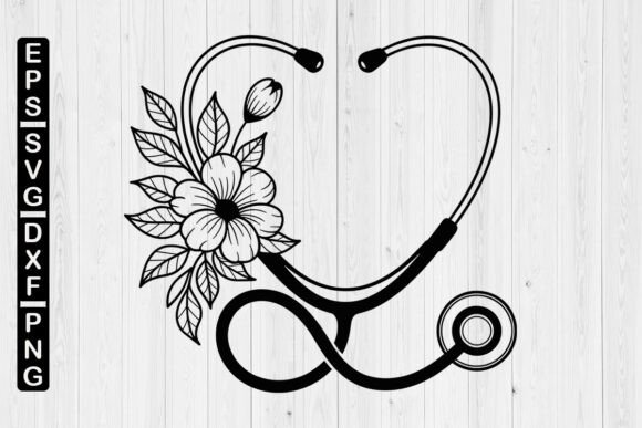 Floral Stethoscope Svg, Nurse Svg: A Creative Digital Resource for Designers and Healthcare Enthusiasts