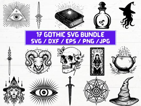 Gothic Silhouette Svg Pack: A Versatile Resource for Modern Designers