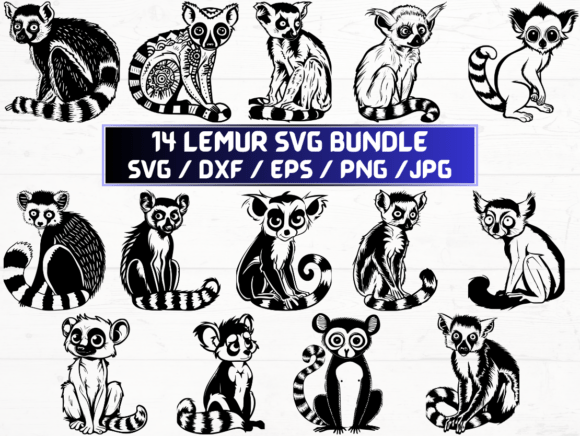 Lemur Silhouette SVG