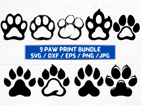 Paw Print Silhouette Svg for Creative Projects